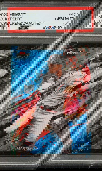 2024 Topps Finest Blue Checkerboard Refractor Max Kepler #47 /99 PSA 10