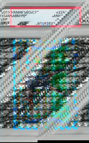 2017 Panini Select #224 Kylian Mbappe PSA 9 Silver Rookie RC Field Level