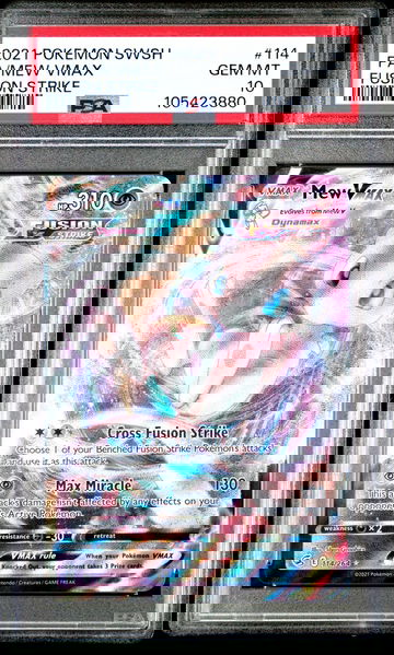 2021 POKEMON SWSH FA/MEW VMAX FUSION STRIKE PSA 10