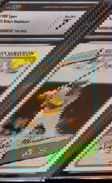 1980 Rickey Henderson RC CSG 7