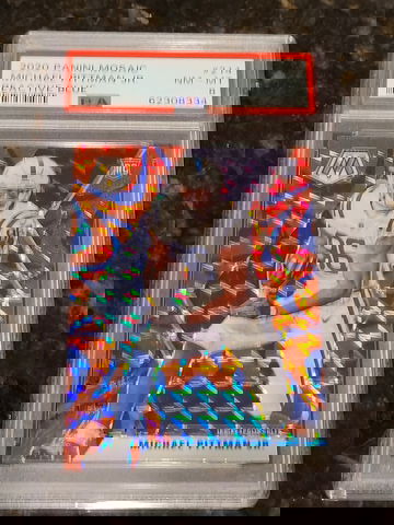 2020 Michael Pittman Jr. Mosaic Blue HOLOGRAM #214 PSA 8