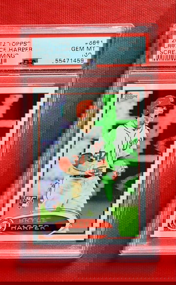 2012 Topps Bryce Harper ROOKIE RC #661 Screaming Variation SSP PSA 10 GEM MINT 2x MVP