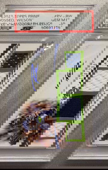 RUSSELL WILSON 2012 TOPPS PRIME RPA ROOKIE CARD #/250 PSA 10 GEM MINT