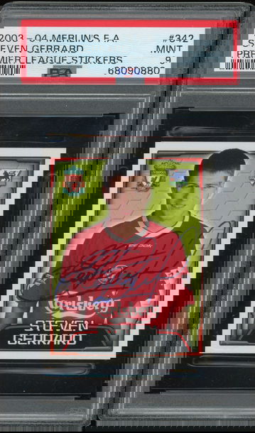 2003-2004 Merlin's Premier League Stickers Steven Gerrard PSA 9 #342 POP 1