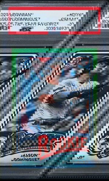 2024 Bowman Chrome Rookie of the Year Favorites Jasson Dominguez #ROY6 RC PSA 10