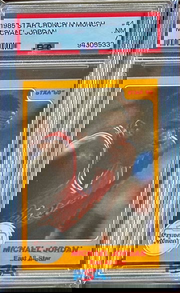 1985 Star Crunch n Munch Michael Jordan PSA 7