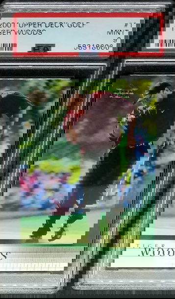 2001 Upper Deck Tiger Woods RC #1 Rookie PSA 9