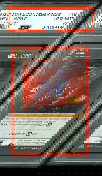 🌲🦅2022 Metazoo Wilderness 41 AWFUL-HOLO 1ST EDITION |PSA 10| 16/165 💎🔥