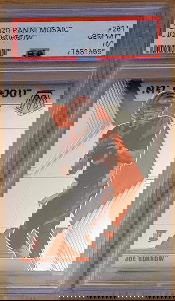 2020 Panini Mosaic Joe Burrow #261 PSA 10 Gem MT