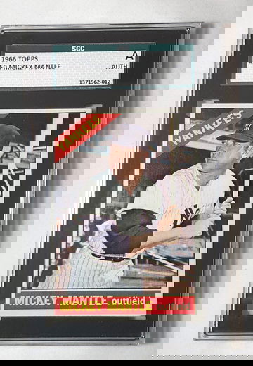 1966 TOPPS #50 MICKEY MANTLE  AUTH