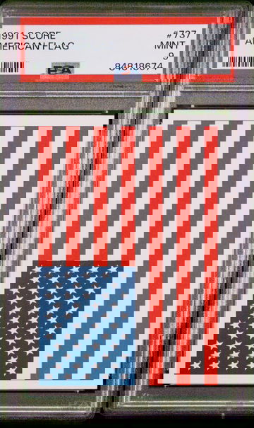 1991 Score #737 American Flag PSA 9 MINT