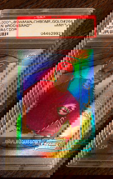 2000 Bowman Chrome Ben Broussard PSA  9 Gold Rc Refractor 