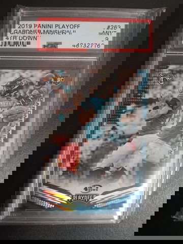 2019 Panini playoff 4th down 2/10 RC #263 Gardener Minshew ll PSA 9 