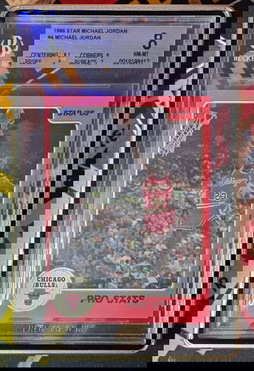 1986 Star Michael Jordan Pro Stats Dunk BGS 8 