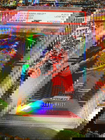 2019 Coby white silver prizm #253 gem mt 10