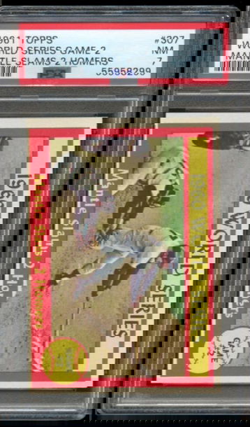 1961 Topps 307 Mickey Mantle PSA 7