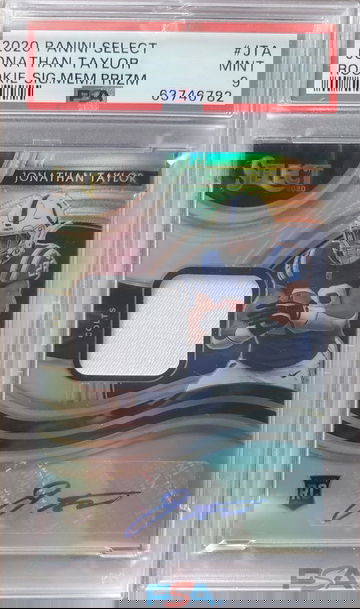 2020 Panini Select Jonathan Taylor  /199 RPA Auto PSA 9