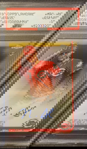 2019 Topps Chrome Nick Senzel Autograph Rookie PSA 10 Cincinnati Reds