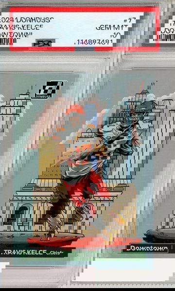 2024 PANINI DONRUSS DOWNTOWN! TRAVIS KELCE #7 PSA 10 GEM MT