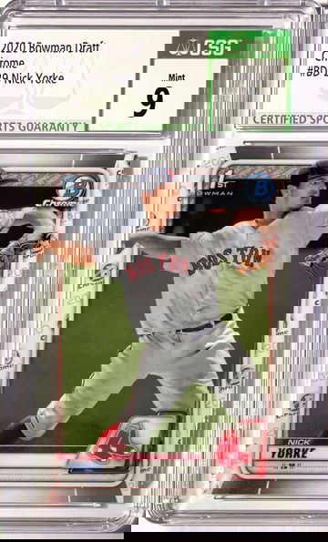 Nick Yorke 2020 Bowman Draft Chrome CSG9 Mint 