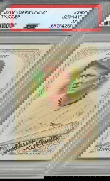 2018 TOPPS ALLEN & GINTER #290 TY COBB CARD DETROIT TIGERS PSA 10 LOW POP