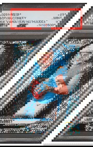 2024 Prizm Ladd McConkey No Huddle Variation Rookie Card PSA 9 Mint