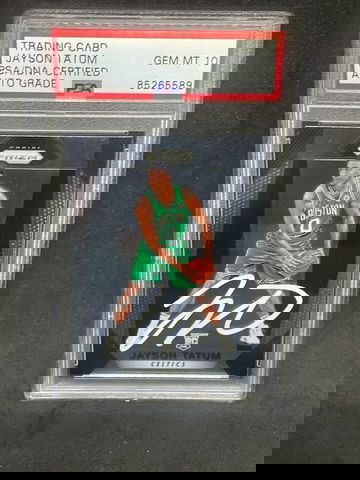 2017 Prizm Jayson Tatum Rookie White Ink Auto PSA 10 