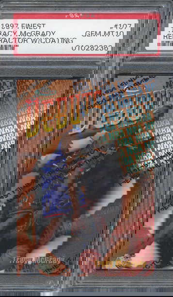 1997-98 Finest Refractor #107 Tracy McGrady PSA 10 Rookie