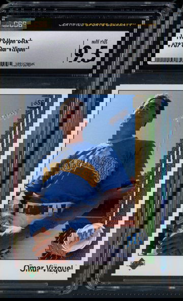 1989 Upper Deck Omar Vizquel RC #787 CSG 9.5 Mint+ Seattle Mariners