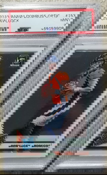 2019 drew lock optic Rated Rookie rc psa Mint 9