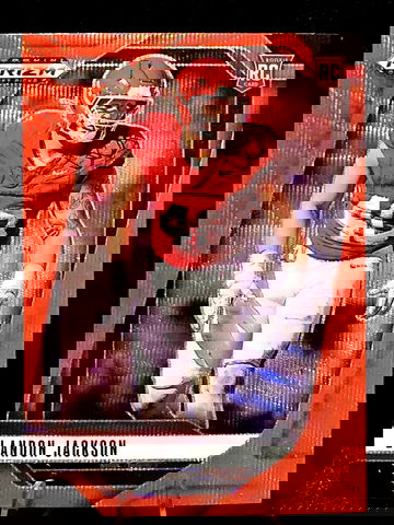 2025 Panini Prizm Draft Picks Football  Landon Jackson  Red Wave RC  Arkansas Bills