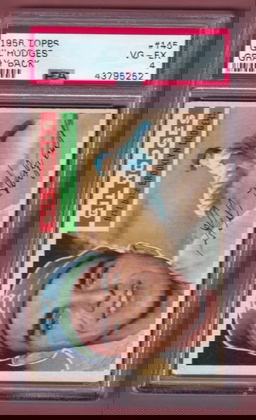1956 Topps #145 Gil Hodges Gray Back PSA 4
