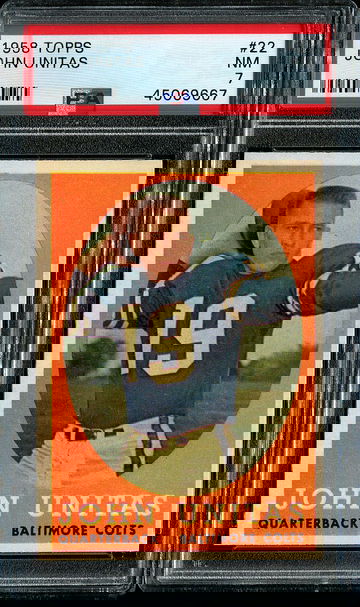 1958 Topps Johnny Unitas HOF #22 PSA 7 NM