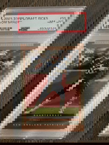 2003 Topps Draft Picks Tom Brady PSA 8