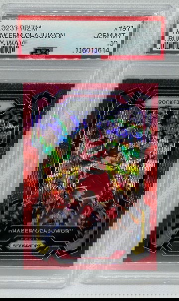 HAKEEM OLAJUWON 2023 Prizm RUBY WAVE PRIZM PSA 10