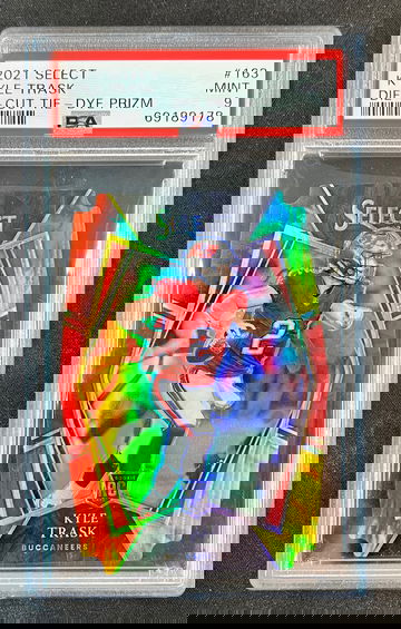 2021 Panini Select - Kyle Trask - Rookie Premier Level Tie Dye Prizm /25 PSA 9 Mint