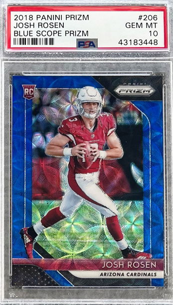 2018 Panini Prizm Josh Rosen Blue Scope /99 RC PSA 10