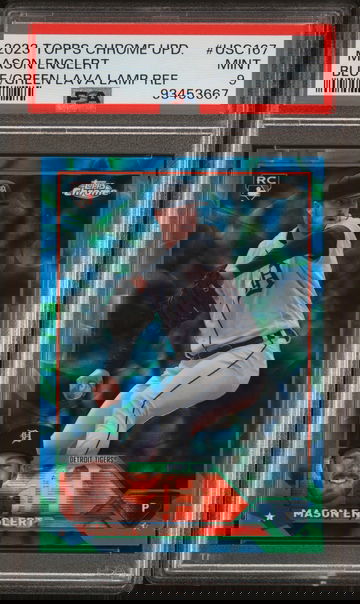 2023 Topps Chrome Blue/Green Lava Mason Englert #USC167 RC /125 PSA 9