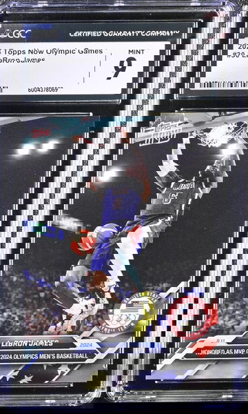 2024 TOPPS NOW OLYMPIC GAMES LEBRON JAMES #30 CGC 9