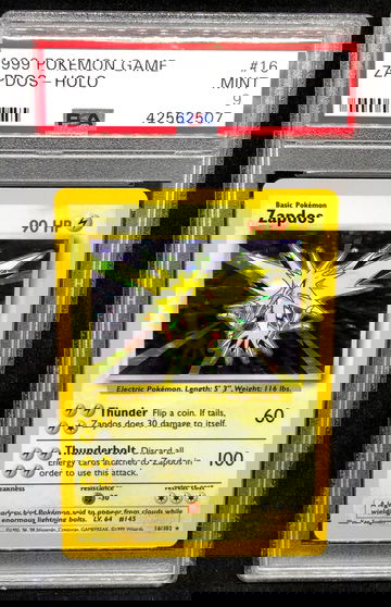 Zapdos Base Set Unlimited PSA 9 Mint