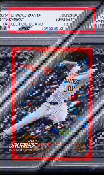 Paul Skenes 2024 Topps Update Red Crackle Foil Board PSA 10