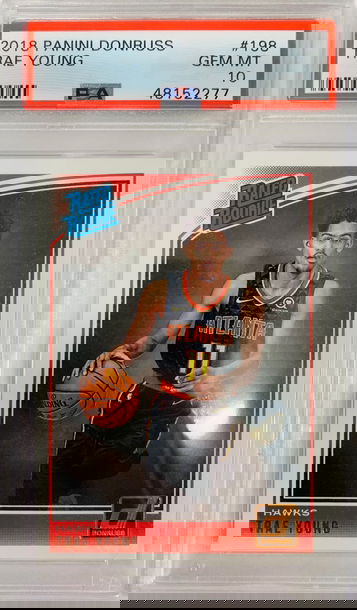 Trae Young Rookie 2018 Donruss PSA 10 RC Hawks