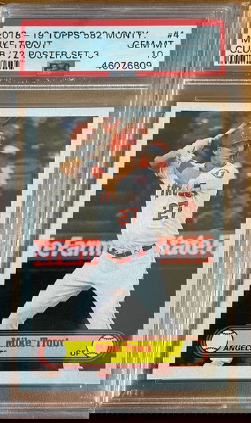 Mike Trout 2018-19 Topps 582 Montgomery Club Set 3 #4 PSA 10 Gem Mint Pop 43