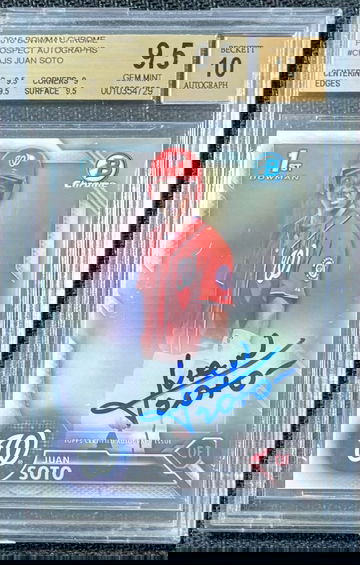2016 Bowman Chrome Juan Soto Auto BGS 9.5/10