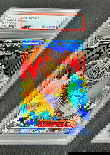 2023 Lebron James Panini Crown Royale Kaboom Vertical Holo PSA 7 #2 KABOOM! SP