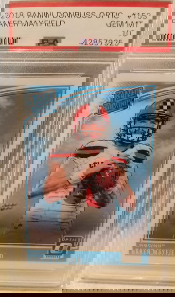 Baker Mayfield 2018 Panini Donruss Optic #153 PSA 10