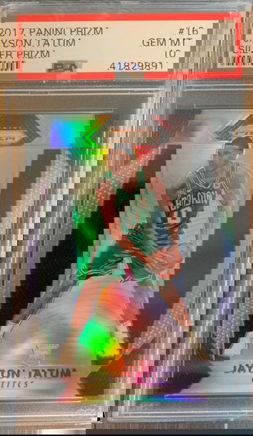 2017 Prizm Silver Jayson Tatum PSA 10
