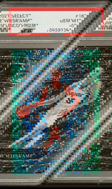 2021 Select Joe Wieskamp green fast break /5 PSA 10 #18 RC Rookie SSP Concourse