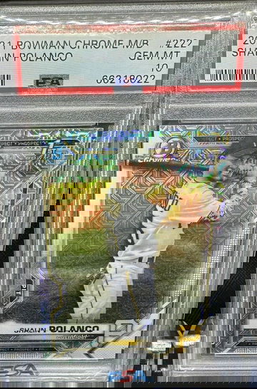 2021 BOWMAN CHROME MEGA BOX SHALIN POLANCO PSA 10!