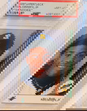 Ken Griffey Jr 1989 Upper Deck RC PSA 8